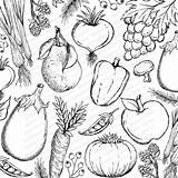 Cling Medley Vegetable sketch template