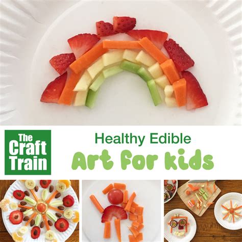 healthy food art activity  kids  craft train