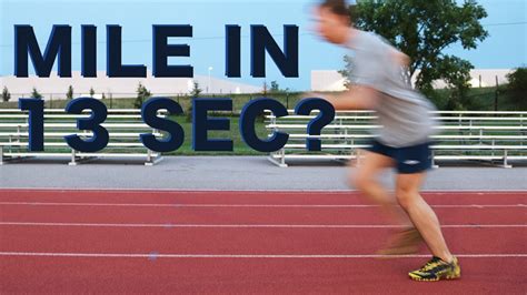 world record attempt running  mile   seconds youtube
