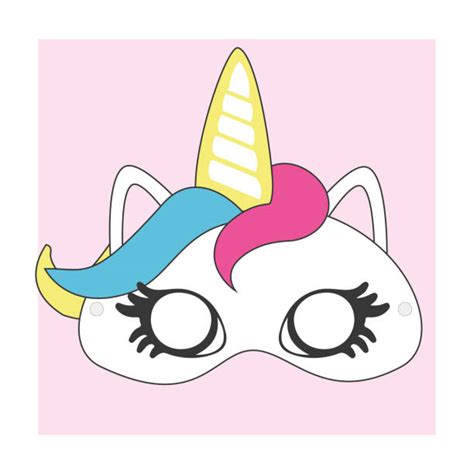 unicorn mask illustrations royalty  vector graphics clip art