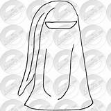 Niqab sketch template
