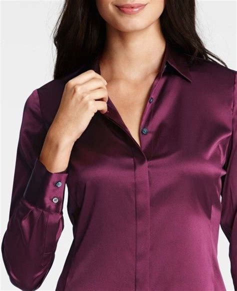 Pin On Office Satin Blouses Sexy