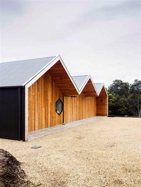 contemporary house   gable roofs  tasmania