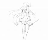Mirai Nikki Yuno Gasai Coloring Pages Character Another Knife Surfing sketch template