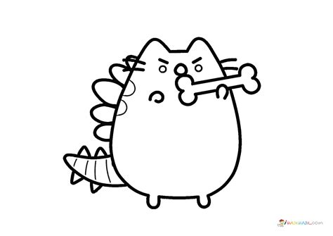pusheen coloring pages birthday    print  beautiful