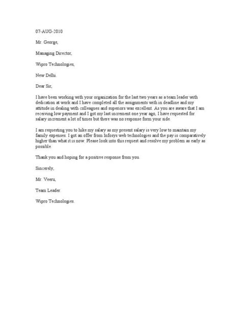 sample request letter salary increase lettering formal