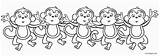 Monkeys Little Coloring Index Col 48k sketch template
