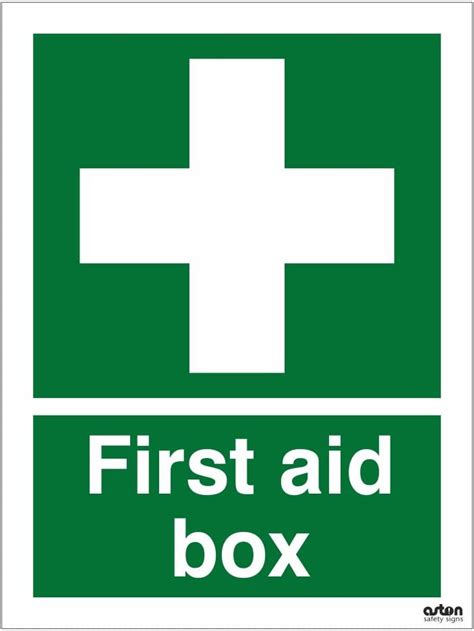 first aid box sign 150mm x 200mm self adhesive sticker uk