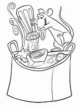 Remy Coloring Pages Cooking Ratatouille Happy Disney Printable Categories Kids sketch template