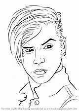 Andy Biersack Draw Drawing Step Singers Tutorial sketch template