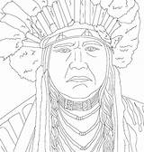 Coloring Native Pages American Chief Indian Adults Printables Getcolorings Color Printable sketch template