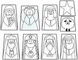 Nativity Puppets Finger Templates Christmas Set Printable Puppet Jesus Diy Crafts Printables Kids Preschool Choose Board Story Christian Color Activities sketch template