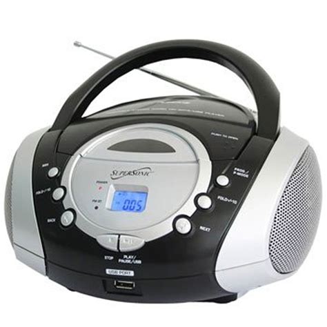 supersonic  portable audio system mpcd player  usbaux