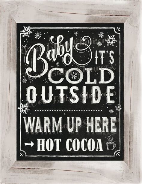 hot cocoa bar sign hand drawn chalkboard hot chocolate etsy hot