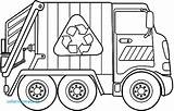 Truck Garbage Drawing Coloring Pages Getdrawings Recycling sketch template