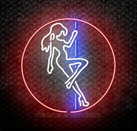 Pole Dance Girl Strip Club Neon Sign For Sale Neonstation