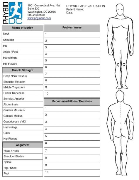 5 Physical Assessment Forms Word Templates