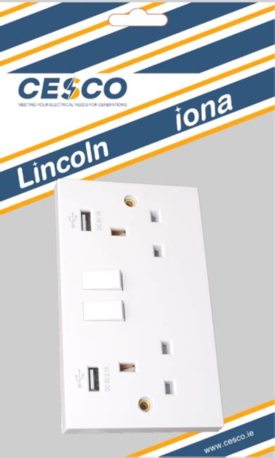 lincoln switched socket with usb 13 amp pp s213 s usb in stock cesco