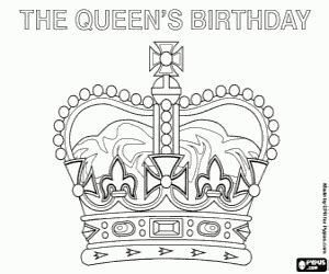 birthday   queen  england coloring page printable game girl