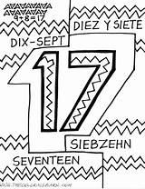 Number Coloring 17 Seventeen Pages Choose Board sketch template