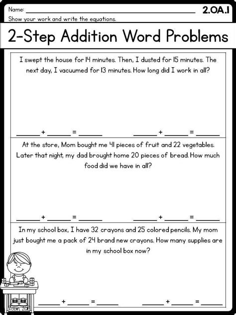 writing  step equations worksheet  grade math printables