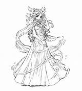 Coloring Pages Warcraft Paladin Elf Princess Disney Anime Beautiful sketch template