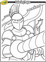Coloring Jousting Knight Crayola Pages Joust sketch template