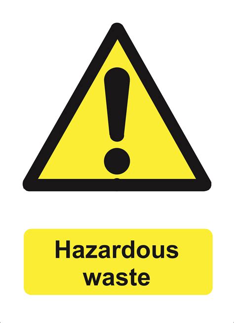 hazardous waste sign  adhesive  tech safety signs