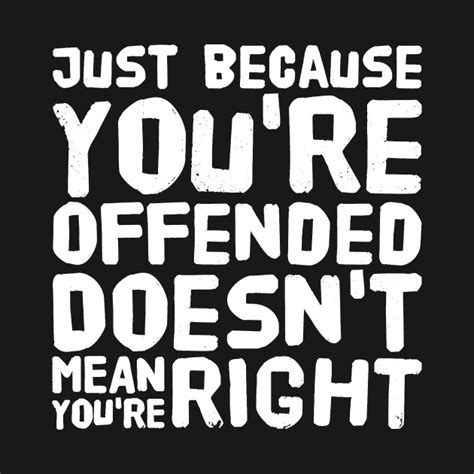 Just Because You Re Offended Doesn T Mean You Re Right Feminism T