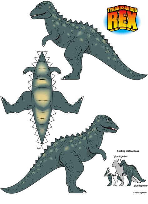 T Rex Paper Model Dinozorlar 3d Kağıt Tyrannosaurus
