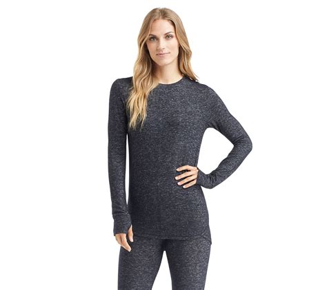 cuddl duds cuddl duds softknit long sleeve crew neck top