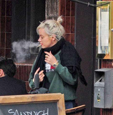 Lily Allen Puffs On Cigarette Taking A Break From Tweeting Support For