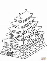 Coloring Japanese Castle Pages Japan Drawing Temple Pagoda Printable Blossom Cherry Fairy Fan Getdrawings Public Castles Getcolorings Color Print Categories sketch template