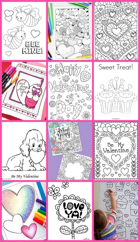 valentines coloring pages happiness  homemade