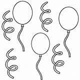 Coloring Balloon Pages Kids Print sketch template
