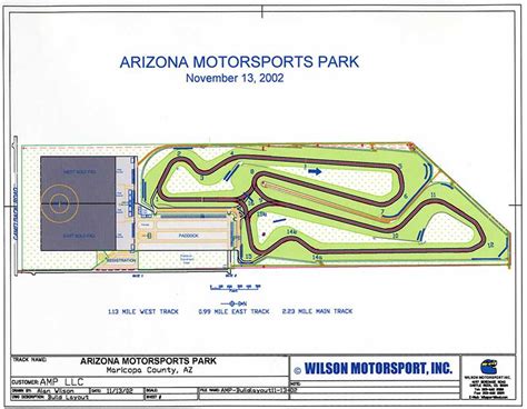 arizona motorsports park map wilson motorsport