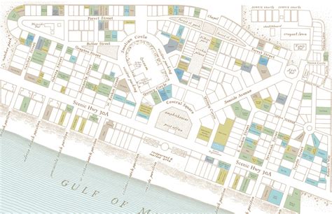 seaside florida town map printable maps