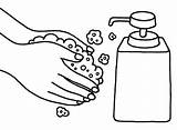 Hands Washing Coloring Hand Pages Wash Soap Drawing Printable Kids Ausmalen Sanitizer Para Colouring Germ Lavar Color Sheets Da Liquid sketch template