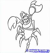 Sebastian Crab Pages Coloring Template sketch template
