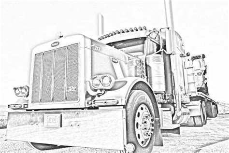 heavy duty trucks big rig trucks semi trucks pencil drawings