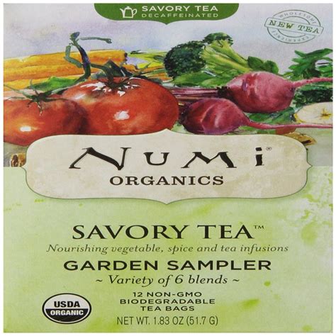 numi tea savory tea garden sampler variety   blends  tea bags