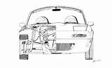 Miata Mx5 Cutaway Iconic Chassis Carexpert sketch template