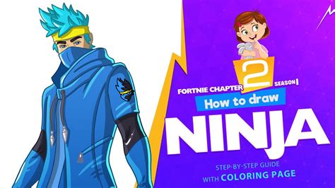 ninja  fortnite coloring page
