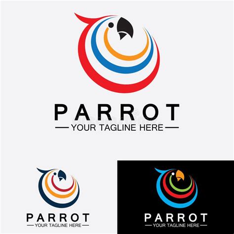 parrot logo design vector template stock vector illustration  parrot colorful
