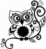 Owl Silhouette Tattoo Cute Clipart Family Designs Stencil Cricut Vinyl Est Owls Clip Drawing Drawings Mandala Simple Projects Cameo Happy sketch template