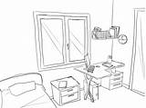 Bedroom Drawing Pencil Getdrawings sketch template