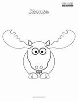 Coloring Moose Cartoon Pages Face Fun Print Getcolorings sketch template