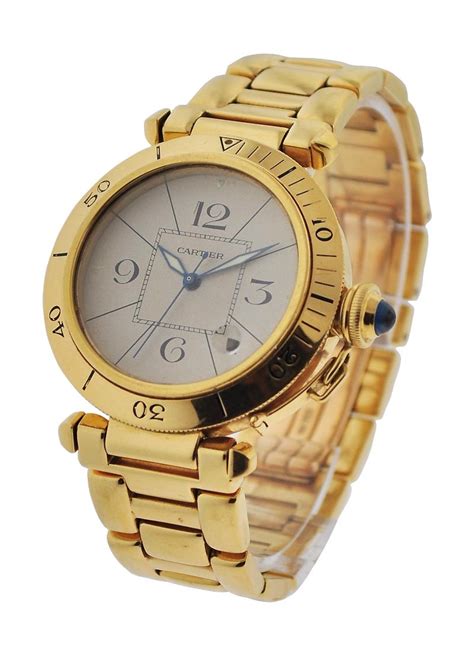 cartier pasha mm yellow gold essential watches