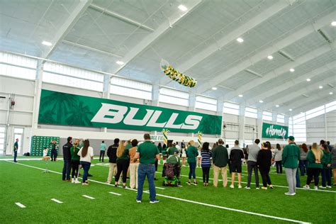 usf cuts proverbial ribbon  indoor performance facility  oracle