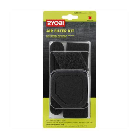 air filter kit  trimmers  blowers ryobi tools